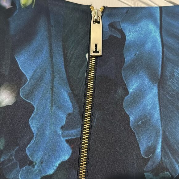 Ted Baker 'Antonya' Fuchsia Floral Midi Dress Size 3 US 8 - Picture 8 of 10